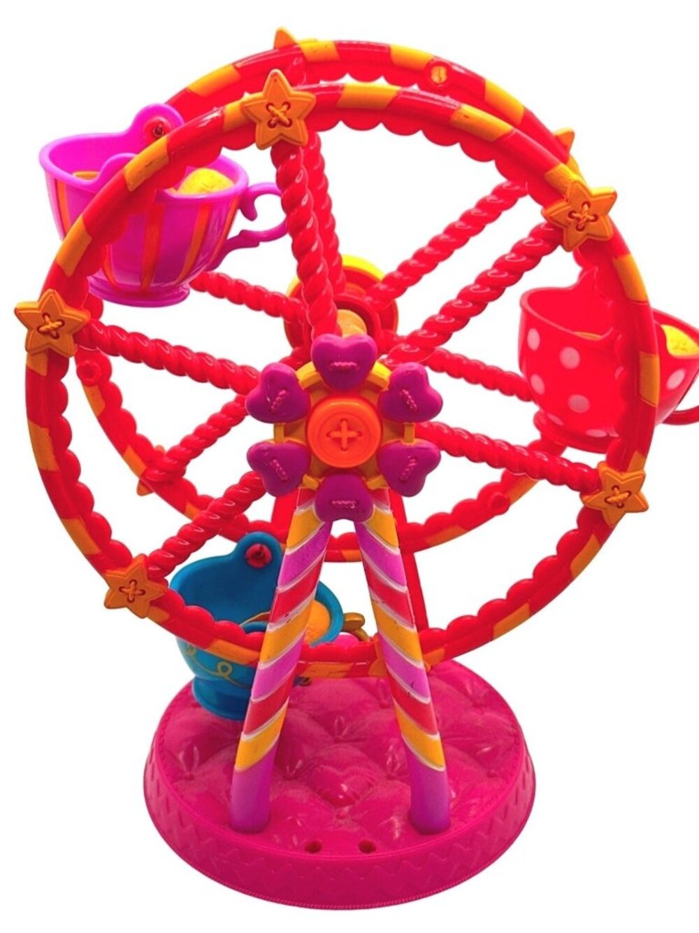 Retired Lalaloopsy Minis Ferris Wheel Spinning Teacup Ride Collection Piece